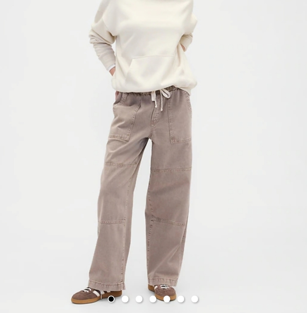 GAP Wide Leg Utility Pants in Taupe